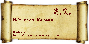 Móricz Kenese névjegykártya